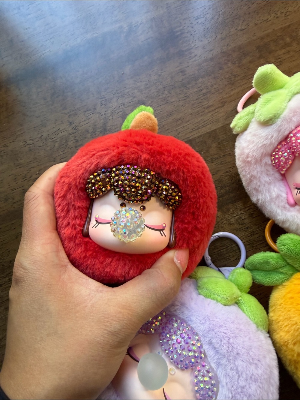 BUNDLE OF 4 Rolife Nanci Fruit Mood Series Plush Pendant Keychains - Picture 2 of 6